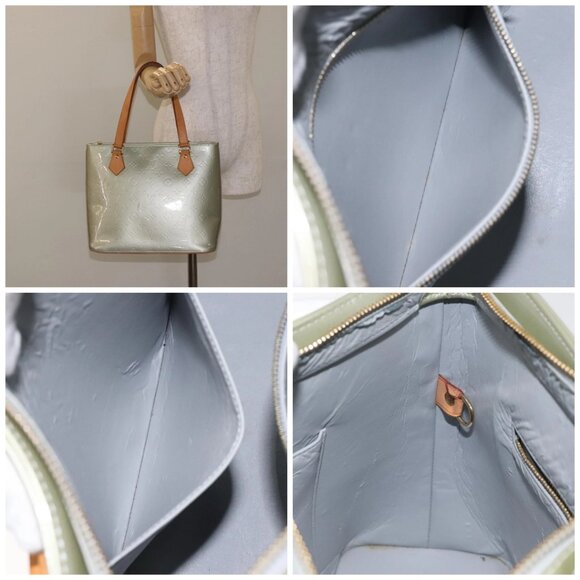 LOUIS VUITTON Monogram Vernis Houston Hand Bag Gris - Picture 14 of 14